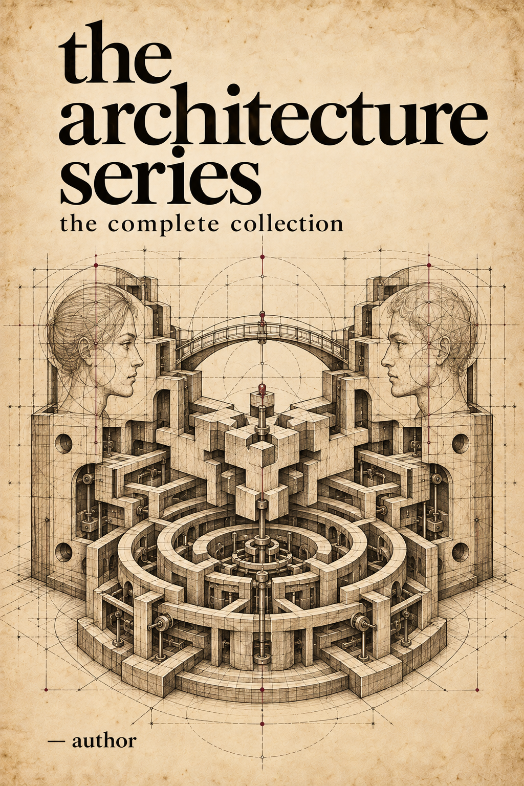 the architecture series complete collection cover: control, trust, self, and intimacy in one architectural drawing